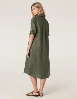 PURE LINEN SHIRT DRESS