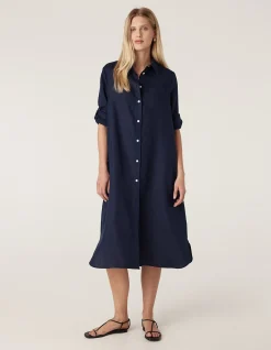 PURE LINEN SHIRT DRESS