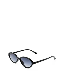 PYXIS BLACK OVAL SUNGLASSES
