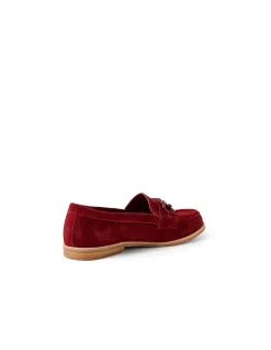 Qeeto Chain Trim Suede Loafers