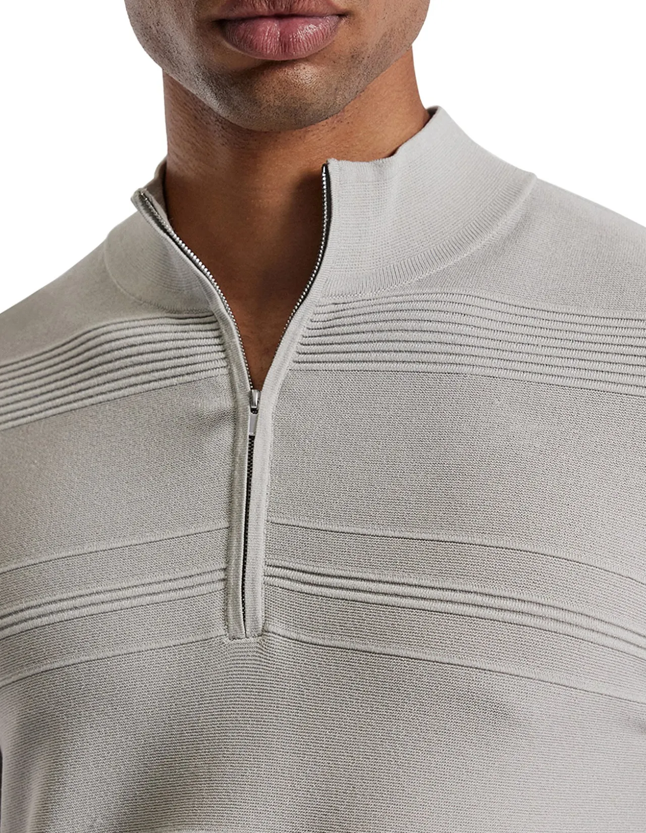 QUARTER ZIP SWEATER