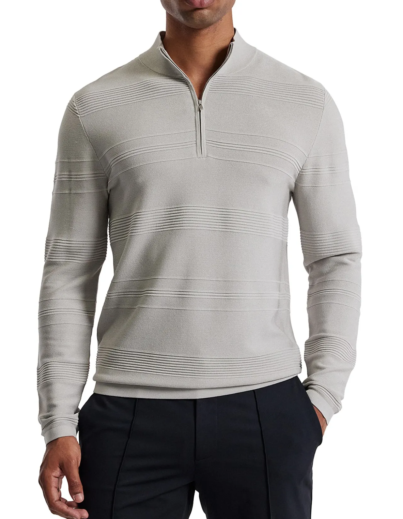 QUARTER ZIP SWEATER