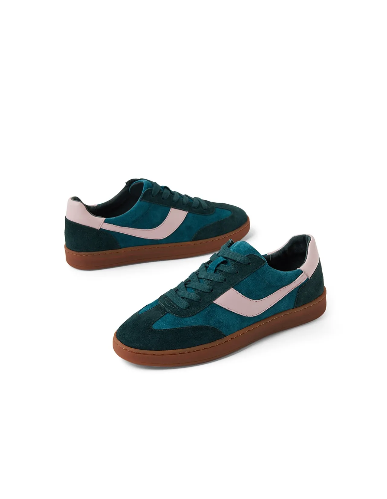 Querlah Retro Lace Up Leather Sneakers