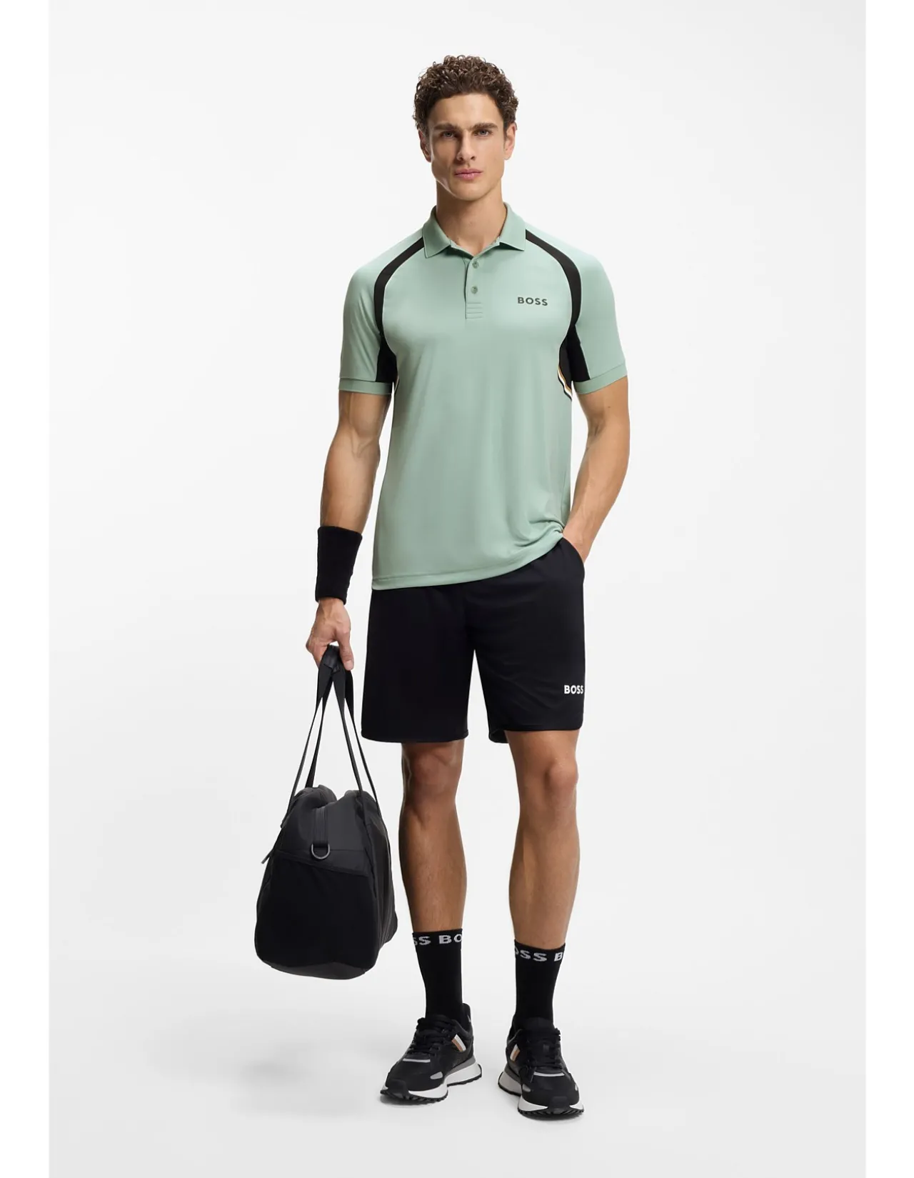 Quick-dry slim-fit polo shirt with four-way stretch