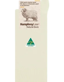Quilted Fine Merino Wool Health Crew Sock