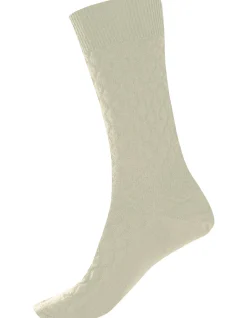 Quilted Fine Merino Wool Health Crew Sock