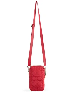 Quilted Phone Bag - Crimson