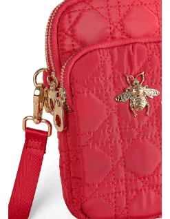 Quilted Phone Bag - Crimson