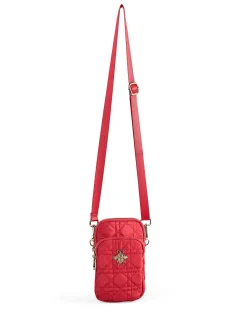 Quilted Phone Bag - Crimson