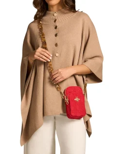 Quilted Phone Bag - Crimson