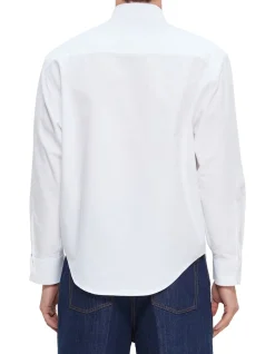 QUOTA-BOXY LONGSLEEVE SHIRT BUTTONDOWN COLLAR AND EMBROI ADC