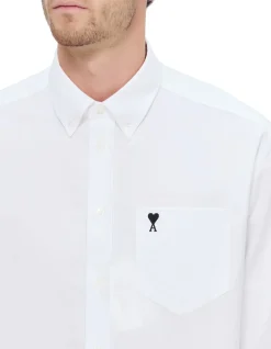 QUOTA-BOXY LONGSLEEVE SHIRT BUTTONDOWN COLLAR AND EMBROI ADC