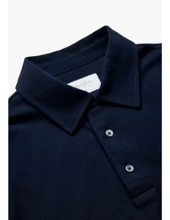 RAFFA NAVY BLUE KNITTED POLO