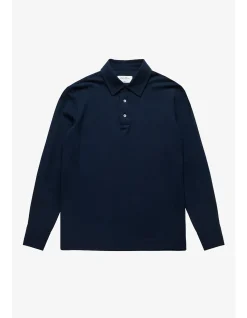 RAFFA NAVY BLUE KNITTED POLO