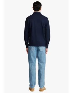 RAFFA NAVY BLUE KNITTED POLO