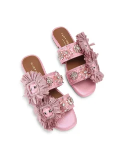 RAFFIA BUCKLE FLAT SDL