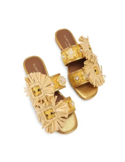 RAFFIA BUCKLE FLAT SDL