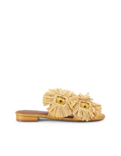 RAFFIA BUCKLE FLAT SDL