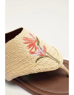 RAFFIA ICONS FLAT SANDAL