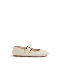 Ranilla Buckled Leather Mary Jane Flats