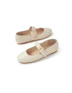Ranilla Buckled Leather Mary Jane Flats