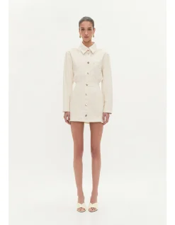 Raven Button Down Mini Skirt