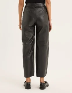 Raw Hide Pant with Sleek Design and Zip Closure