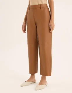 Raw Hide Pant with Sleek Design and Zip Closure
