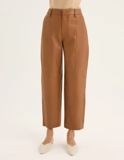 Raw Hide Pant with Sleek Design and Zip Closure