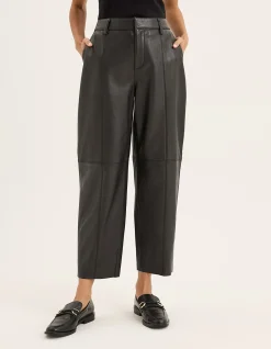 Raw Hide Pant with Sleek Design and Zip Closure