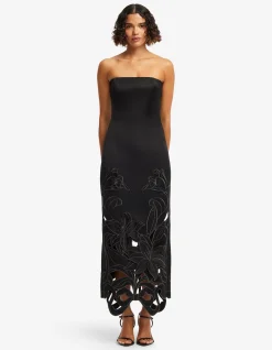 Rayna Applique Bustier Maxi Dress Ebony