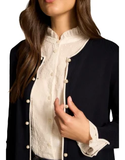 RE - CONTRAST RIB CARDIGAN