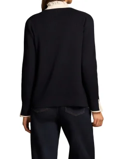 RE - CONTRAST RIB CARDIGAN