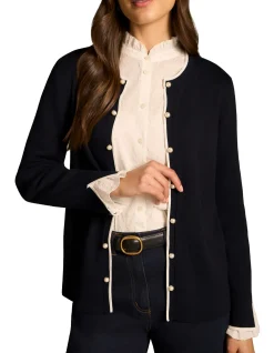RE - CONTRAST RIB CARDIGAN