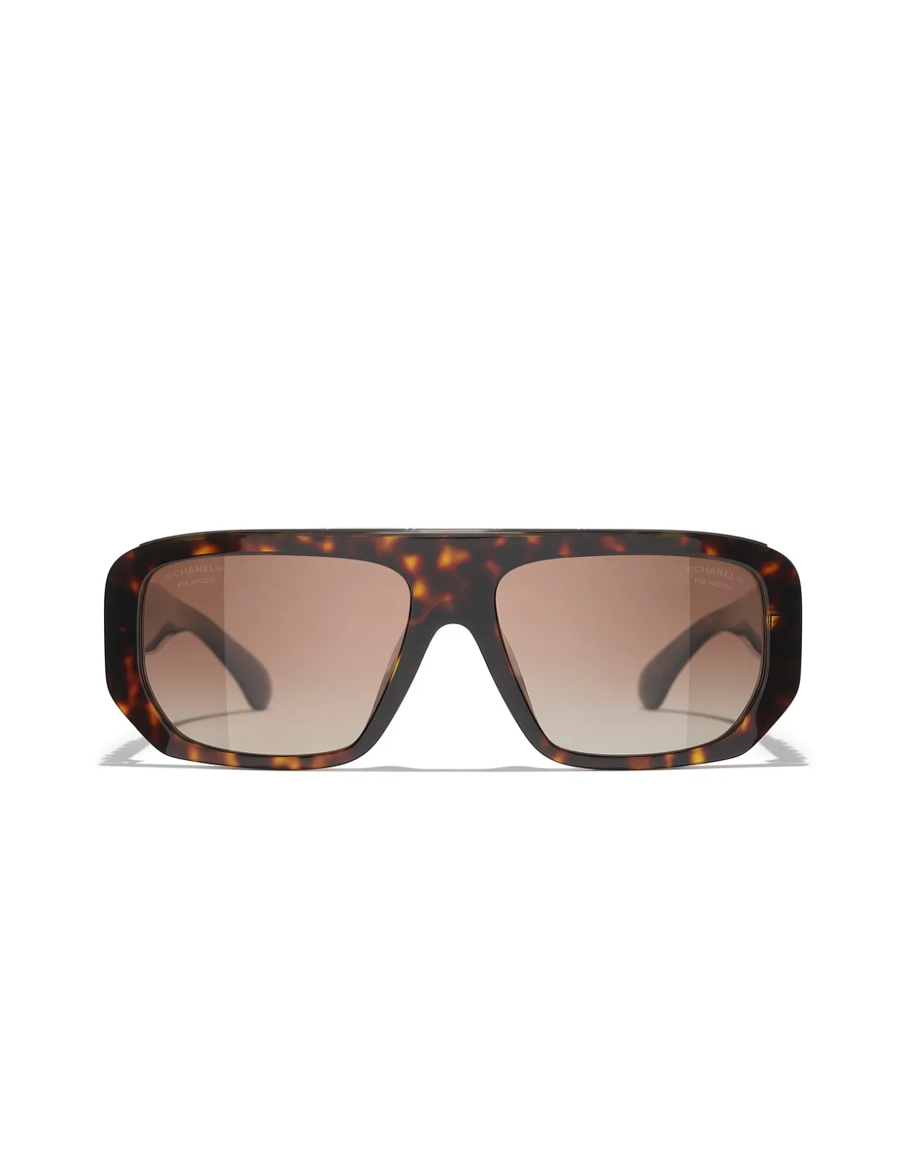 Rectangle Havana Gradient Polarised Sunglasses