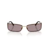 Rectangle PALE GOLD LIGHT PURPLE BROWN Sunglasses