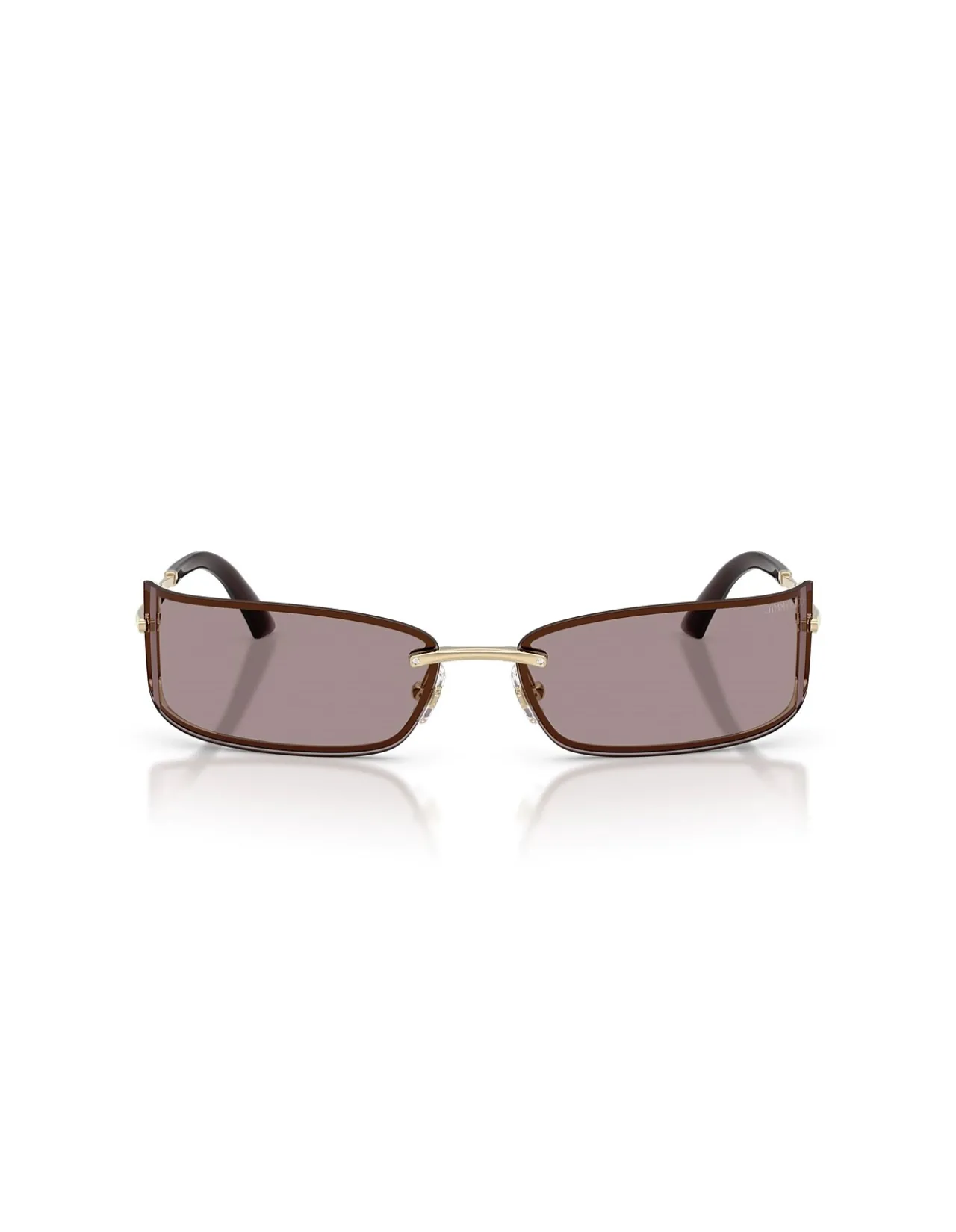 Rectangle PALE GOLD LIGHT PURPLE BROWN Sunglasses