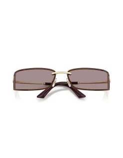 Rectangle PALE GOLD LIGHT PURPLE BROWN Sunglasses