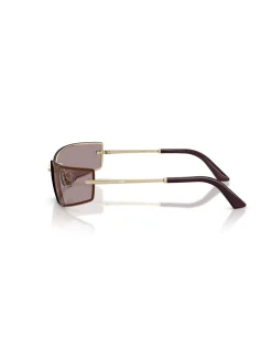 Rectangle PALE GOLD LIGHT PURPLE BROWN Sunglasses