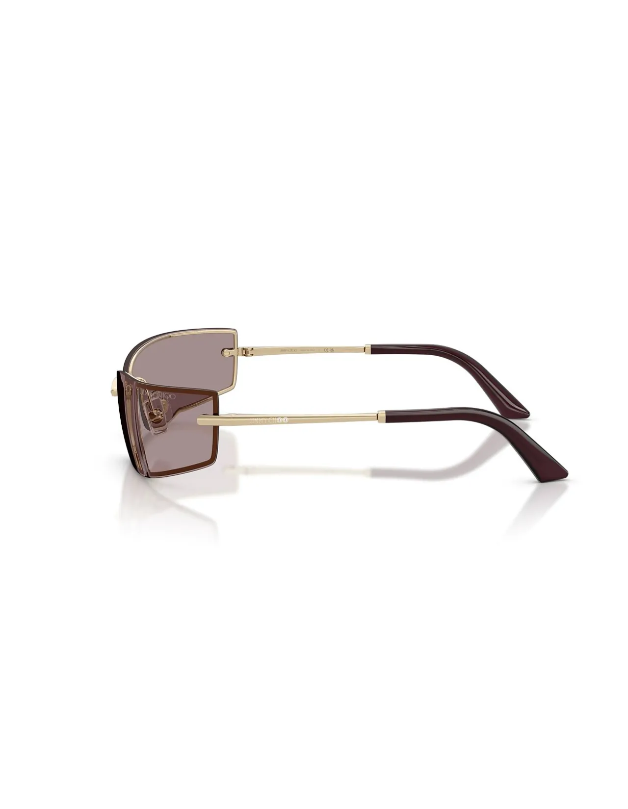 Rectangle PALE GOLD LIGHT PURPLE BROWN Sunglasses