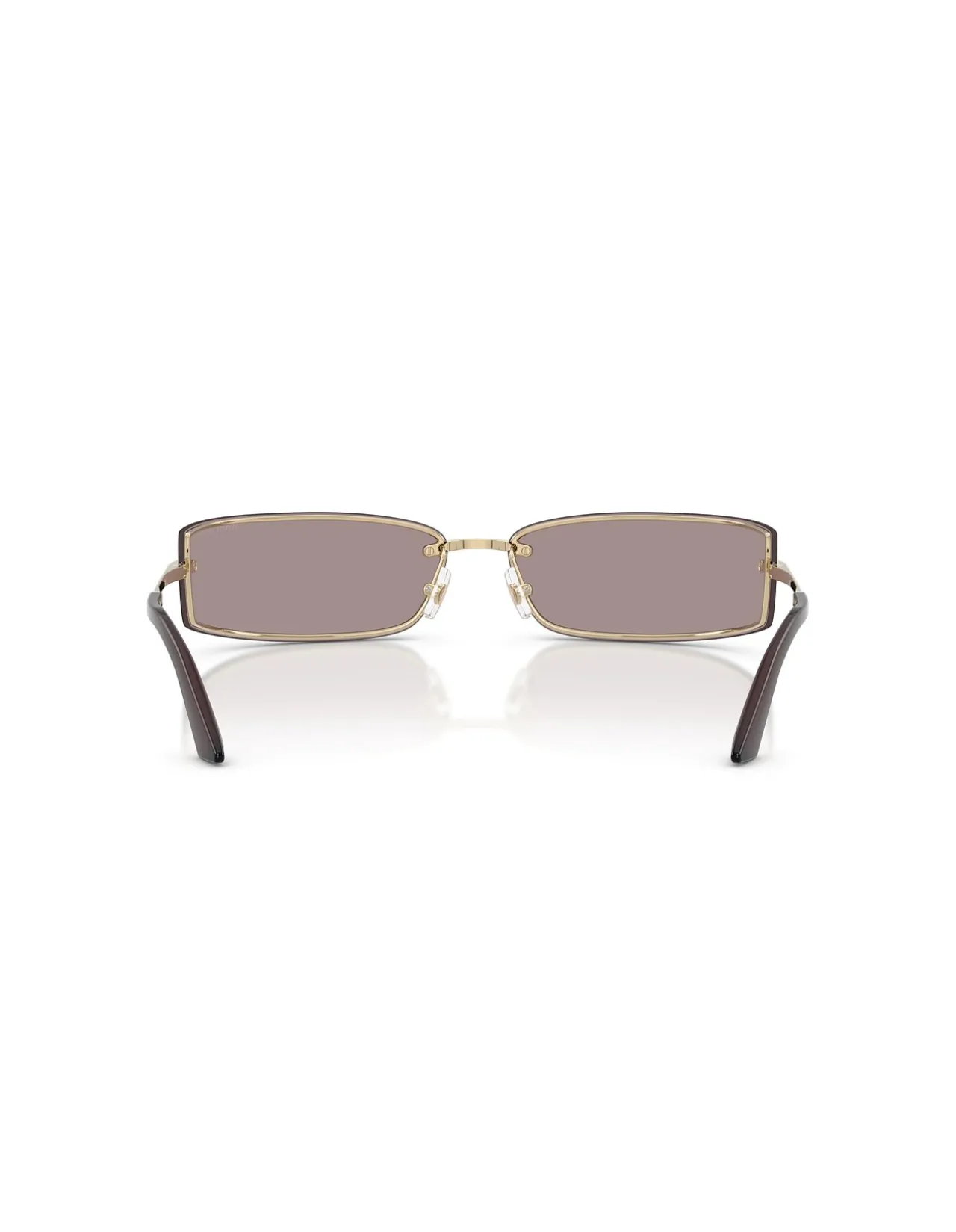 Rectangle PALE GOLD LIGHT PURPLE BROWN Sunglasses