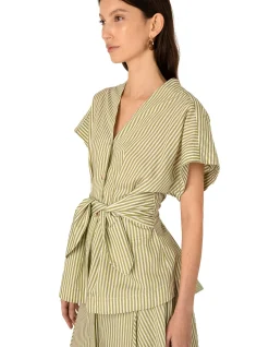 REESE V NECK WAISTED TOP