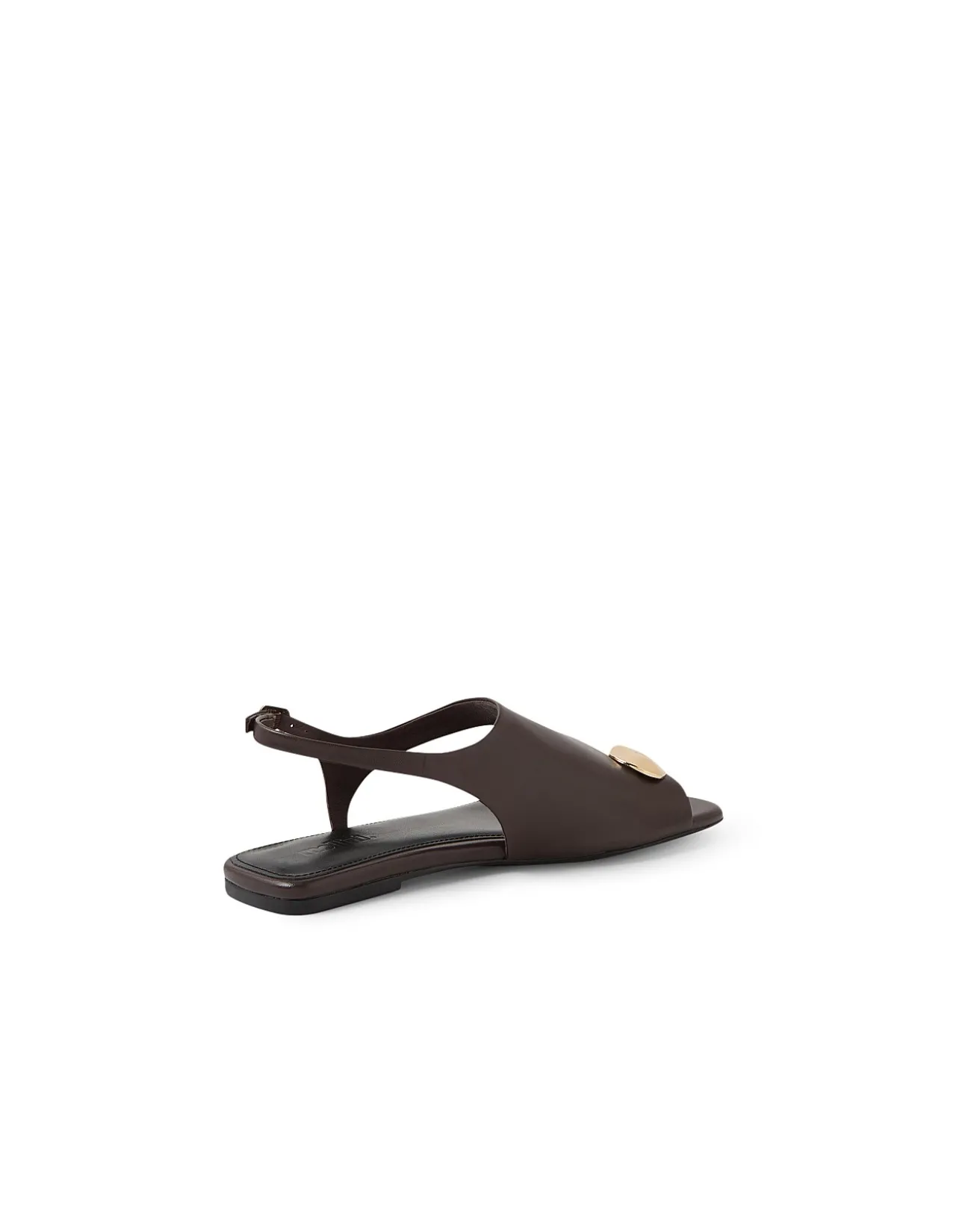 Reexi Gold Disc Toe Loop Leather Sandals