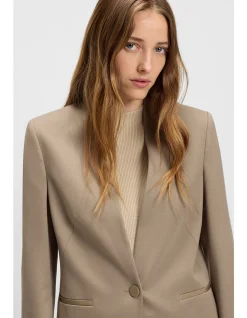 Regular-fit blazer with hardware button
