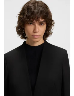 Regular-fit blazer with hardware button