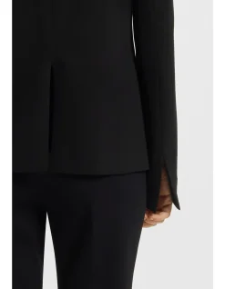Regular-fit blazer with hardware button