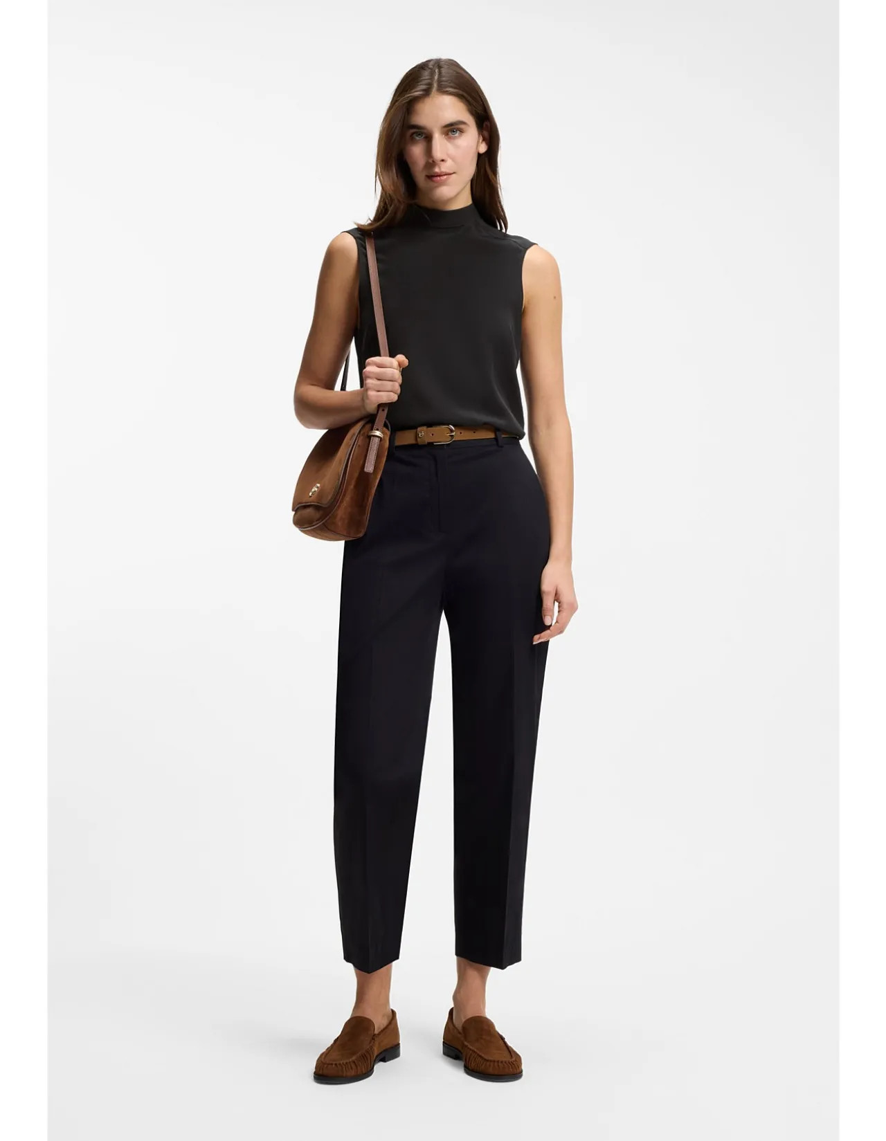 Regular-fit blouse in sandwashed silk