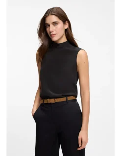 Regular-fit blouse in sandwashed silk