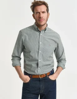 Regular Fit Striped Poplin Shirt