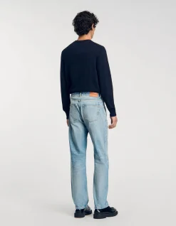 Regular Stonewash Relaxed Straight Leg Jeans